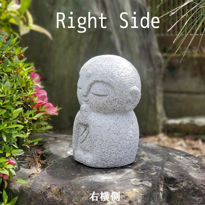 Smiling Jizo Stone Statue – Granite Garden Sculpture