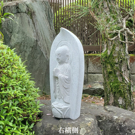 Funagata Jizo Statue – Granite Stone Guardian Deity (Ojizo-sama)
