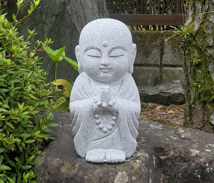 Granite Jizo Statue – Japanese Garden Stone Sculpture
