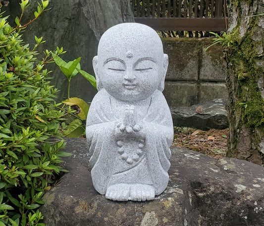 Granite Jizo Statue – Japanese Garden Stone Sculpture