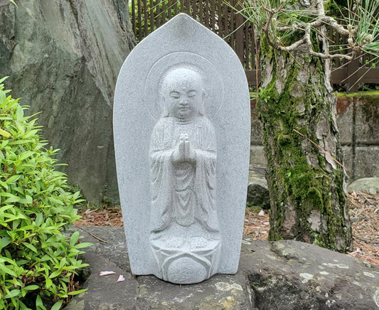 Funagata Jizo Statue – Granite Stone Guardian Deity (Ojizo-sama)